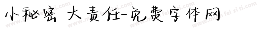 小秘密 大责任字体转换